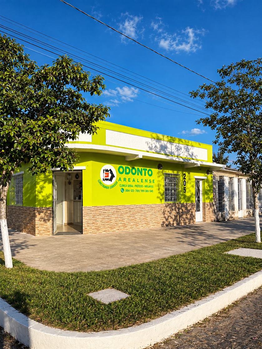 Fachada da Odonto Arealense, clínica odontológica em Pelotas